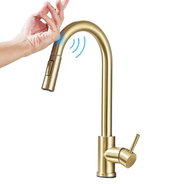 TORNEIRA-PARA-COZINHA-GOURMET-COM-SENSOR-DOURADA-LAREVY