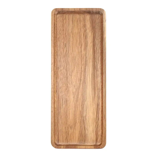Bandeja de Madeira para Servir Terrano 29 cm x 10.5 cm com acabamento natural e bordas elevadas.