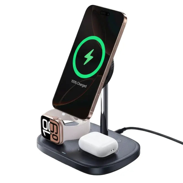 Carregador por Indução 3 em 1 Baseus EnerFill Qi2 com Resfriamento Ativo