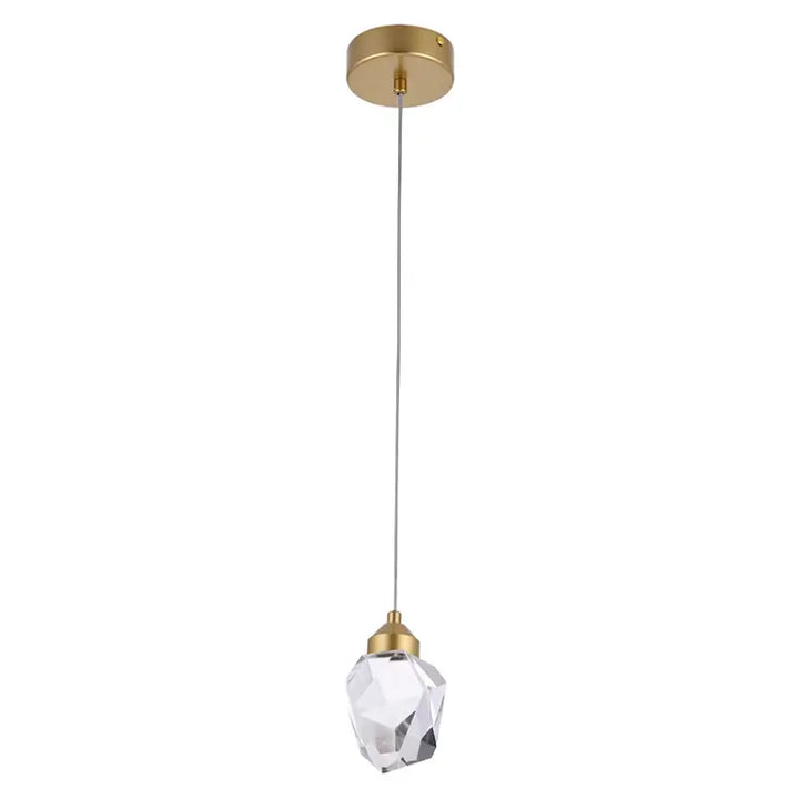 Luminária Pendente LED Cristal Lapidado Gold Larevy